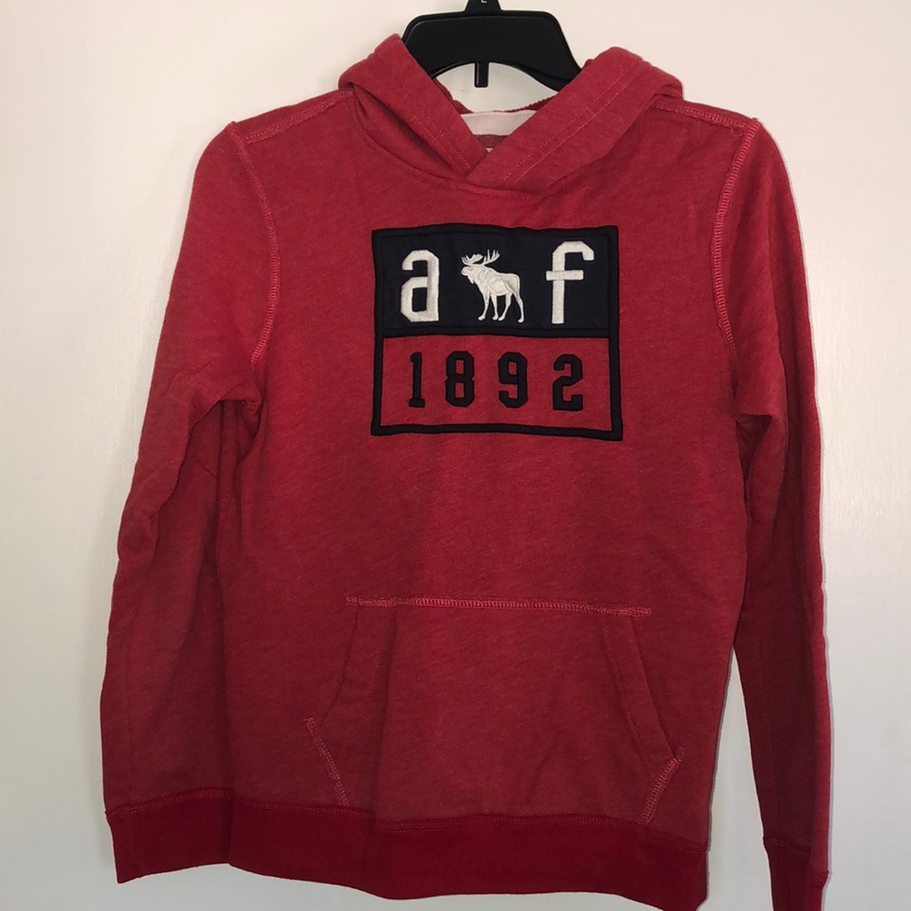 Red Abercrombie kids hoodie